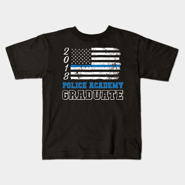 Police Academy 2018 Graduation - Thin Blue Line TShirt Kids T-Shirt by bbreidenbach